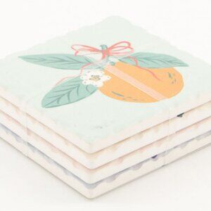 Prima Design Pack of 4 Variety Fruit Bow Coasters $15